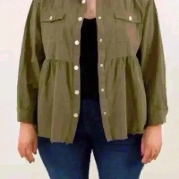 chic soul Womens Sz 2x Cozier Now Jacket, Olive - Picture 8 of 8